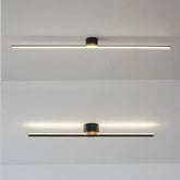 Plafoniera lineare a LED nera stile minimalista per corridoio