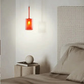 Lampadario a bottiglie in vetro con altezza regolabile da comodino luce calda