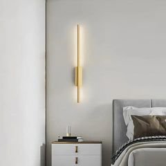 Applique lineare minimalista con LED dimmerabile per soggiorno