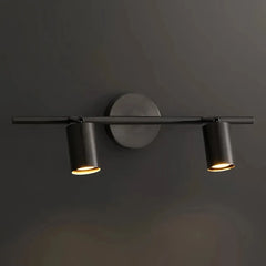 Faretti a parete contemporanei in ottone massiccio per specchio bagno orientabili