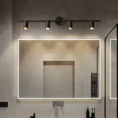 Faretti a parete contemporanei in ottone massiccio per specchio bagno orientabili