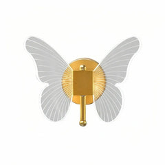 Applique oro per camera da letto a farfalla con LED dimmerabile design moderno
