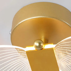 Applique oro per camera da letto a farfalla con LED dimmerabile design moderno