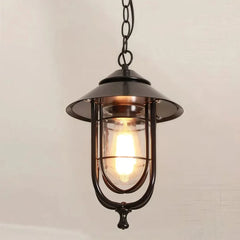 Lampada a sospensione da esterno industriale in stile lanterna per veranda
