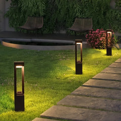 Paletto da giardino dal design moderno a cornice aperta con LED dimmerabile