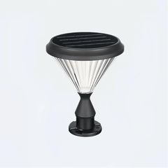 Lampada per pilastro e cancello a LED solare nera dal design minimal a calice