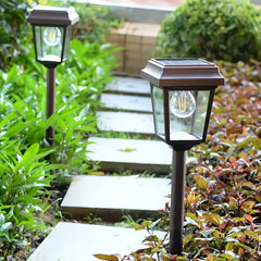 Lampioncino solare da giardino a LED a lanterna contemporaneo