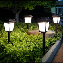 Lampioncino solare da giardino a LED a lanterna contemporaneo