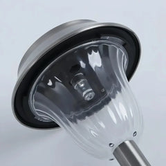 Paletto LED solare da giardino in acciaio inox dal design minimalista