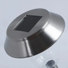 Paletto LED solare da giardino in acciaio inox dal design minimalista