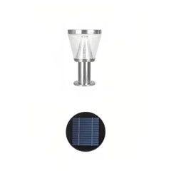 Paletto da giardino solare LED con diffusore conico dal design contemporaneo