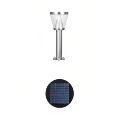 Paletto da giardino solare LED con diffusore conico dal design contemporaneo