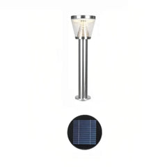 Paletto da giardino solare LED con diffusore conico dal design contemporaneo