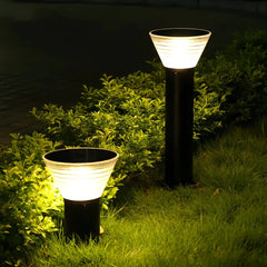 Paletto solare da giardino moderno a LED con diffusore con cappello conico