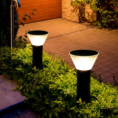 Paletto solare da giardino moderno a LED con diffusore con cappello conico