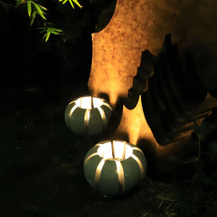 Lampada da giardino a forma di sasso a LED dal design moderno ispirato ai petali