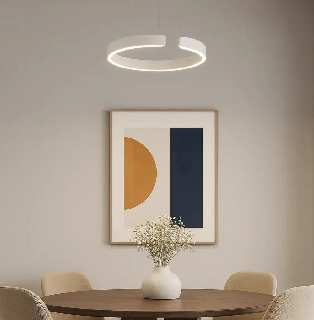 Lampadario ad anelli moderno LED dimmerabile per sala da pranzo