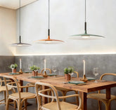 Lampadario a disco nordico in metallo per sala da pranzo