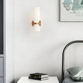 Applique up down in vetro stile nordico con design a colonna per camera da letto