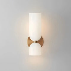 Applique up down in vetro stile nordico con design a colonna per camera da letto
