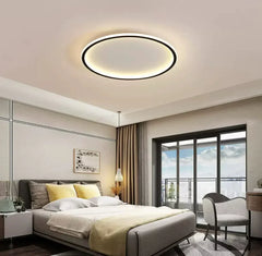 Plafoniera LED rotonda dimmerabile da soffitto stile moderno per camera da letto