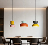 Lampadario macaron a sospensione nordico in metallo per sala da pranzo