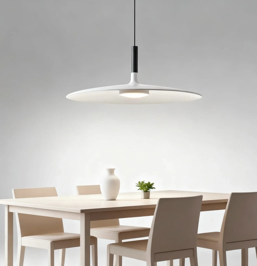 Lampadario a disco nordico in metallo per sala da pranzo