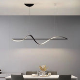 Lampadario da cucina dal design moderno dimmerabile con forma ondulata