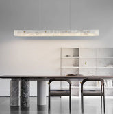 Lampadario in marmo lineare moderno LED dimmerabile per sala da pranzo