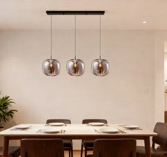 Lampadario a sospensione con sfere in cristallo moderno a LED per sala da pranzo