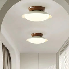Plafoniera tonda a LED dimmerabile in stile Mid-Century per corridoio