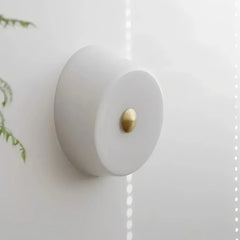 Applique rotonda LED dimmerabile in vetro stile nordico per camera da letto