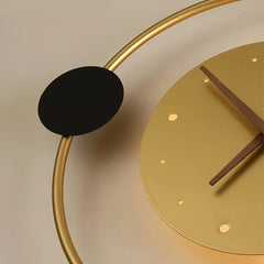 Applique decorativa rotonda con orologio integrato LED dimmerabile per soggiorno