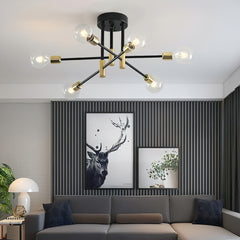 Plafoniera Sputnik orientabile LED dal design moderno per soggiorno