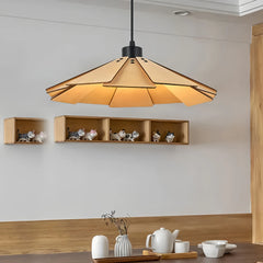 Lampada a sospensione stile nordico dimmerabile a petali effetto legno per sala pranzo