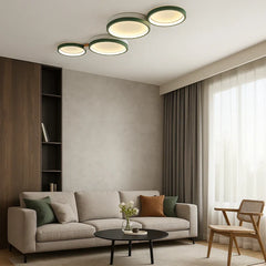 Luci da soffitto plafoniera LED design nordico a dischi multipli dimmerabile per soggiorno