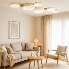Luci da soffitto plafoniera LED design nordico a dischi multipli dimmerabile per soggiorno