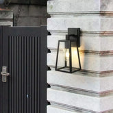 Lanterna industriale vintage da esterno a parete con lampadina Edison per ingresso