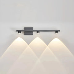 Applique lineare LED moderna dimmerabile con fasci di luce per soggiorno