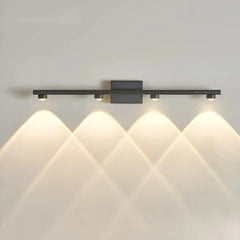 Applique lineare LED moderna dimmerabile con fasci di luce per soggiorno
