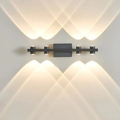 Applique lineare LED moderna dimmerabile con fasci di luce per soggiorno