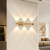 Applique lineare LED moderna dimmerabile con fasci di luce per soggiorno