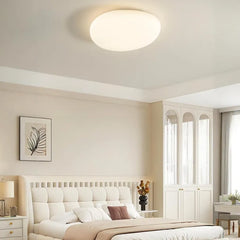 Plafoniera LED bianca dimmerabile con forma organica moderna per camera da letto