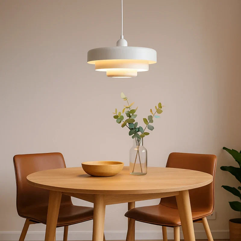 lampadario moderno bianco per sala da pranzo