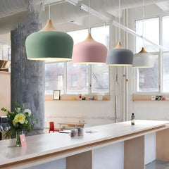 Lampada a sospensione scandinava dimmerabile a campana per sala da pranzo