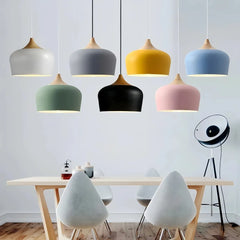 Lampada a sospensione scandinava dimmerabile a campana per sala da pranzo