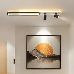 Plafoniera LED da soffitto con faretti orientabili dimmerabile moderna lunga per corridoio