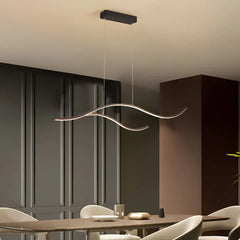 Lampadario moderno a sospensione LED dimmerabile ondulato per sala da pranzo