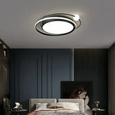Plafoniera moderna ad anelli LED dal design geometrico dimmerabile per camera da letto