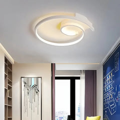 Plafoniera ad anelli LED contemporanea dimmerabile per camera da letto
